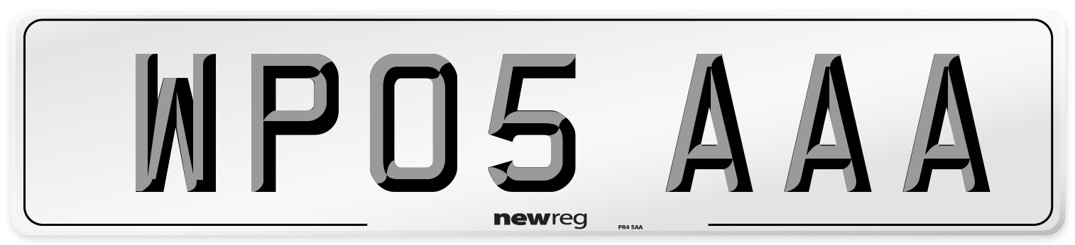 WP05 AAA Number Plate from New Reg